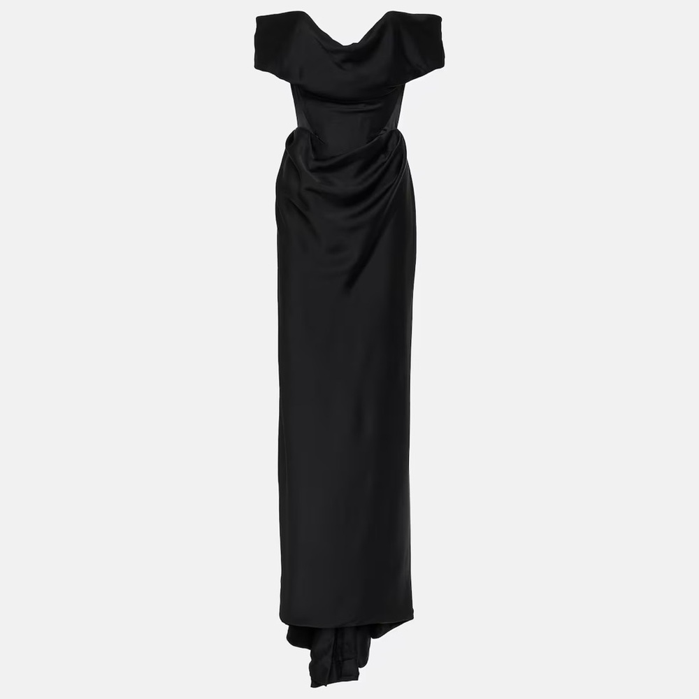 ISO Viviennee Westwood Colette Long Black Silk Dress